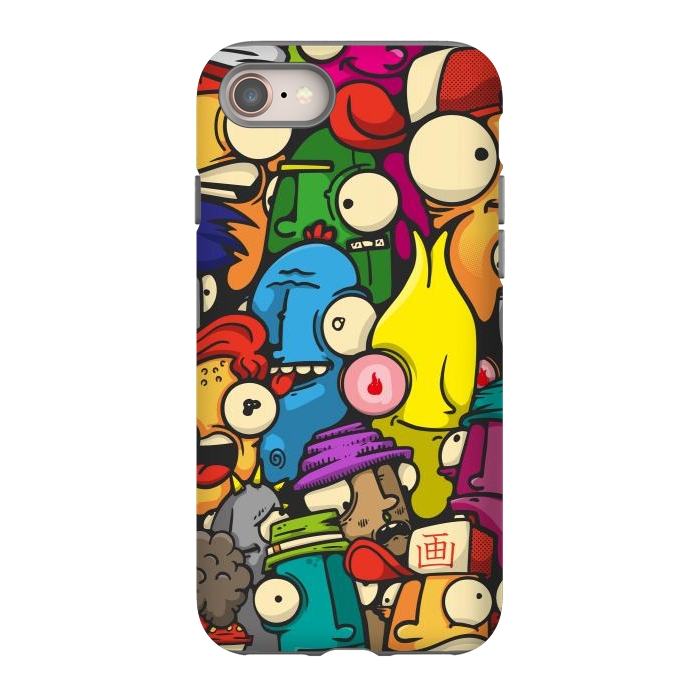 iPhone SE StrongFit color cartoon characters by Manuvila