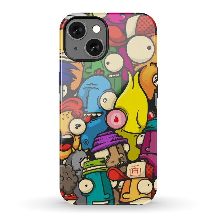 iPhone 13 StrongFit color cartoon characters by Manuvila