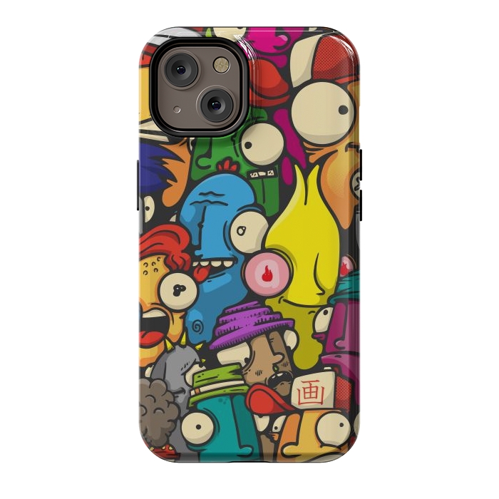 iPhone 14 StrongFit color cartoon characters by Manuvila