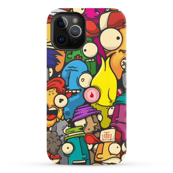 iPhone 12 Pro Max StrongFit color cartoon characters by Manuvila