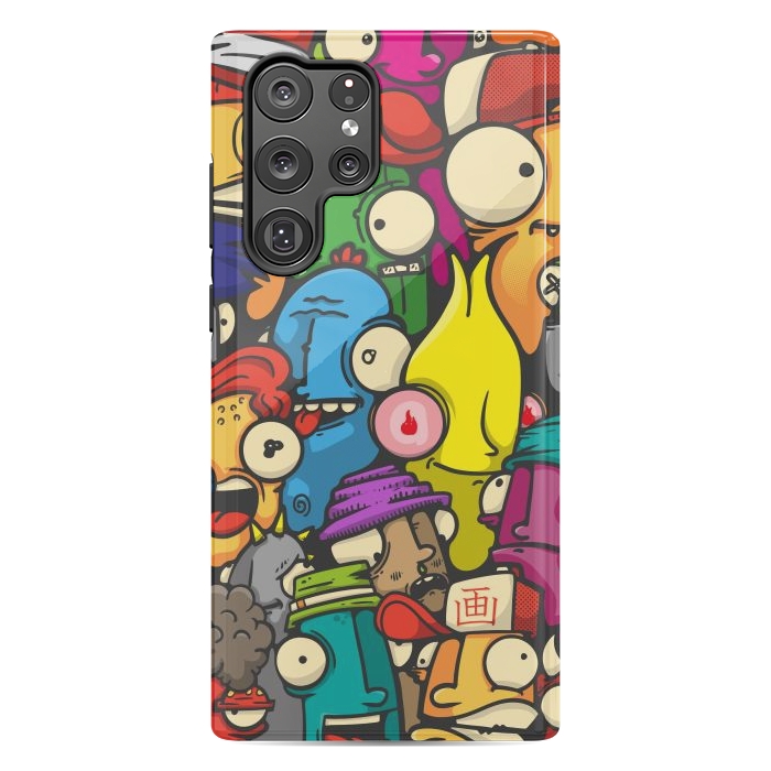 Galaxy S22 Ultra StrongFit color cartoon characters by Manuvila