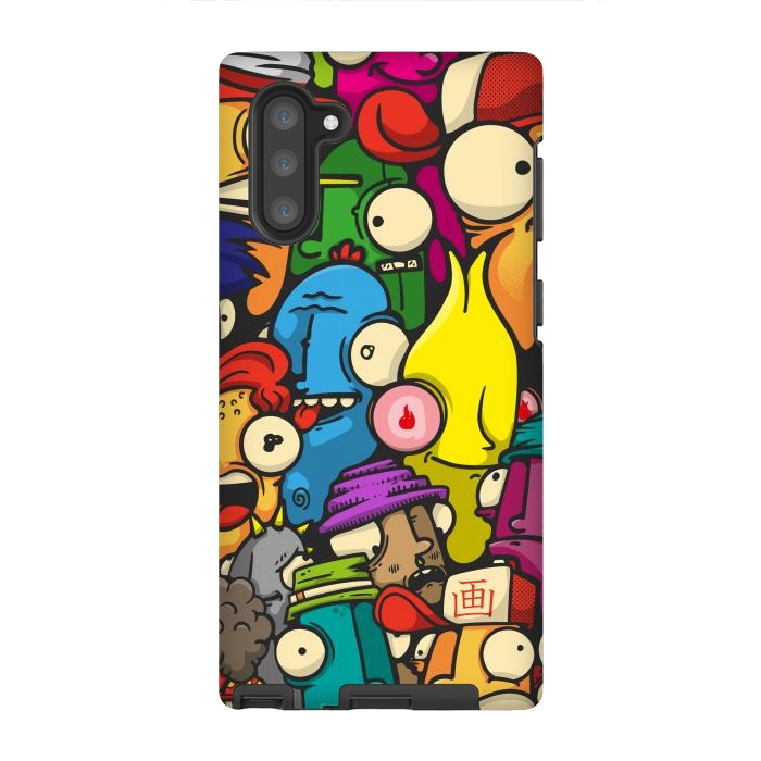 Galaxy Note 10 StrongFit color cartoon characters by Manuvila