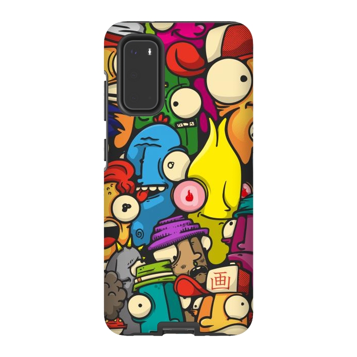 Galaxy S20 StrongFit color cartoon characters by Manuvila