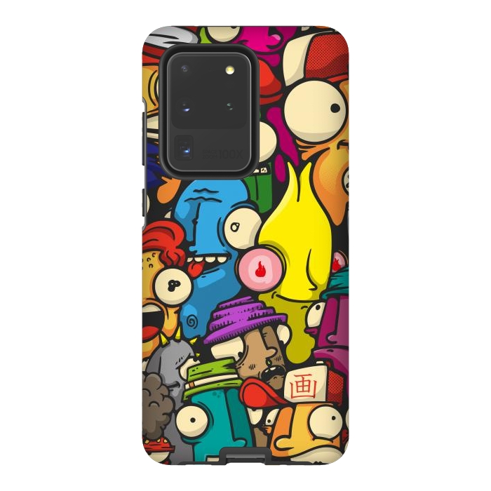 Galaxy S20 Ultra StrongFit color cartoon characters by Manuvila