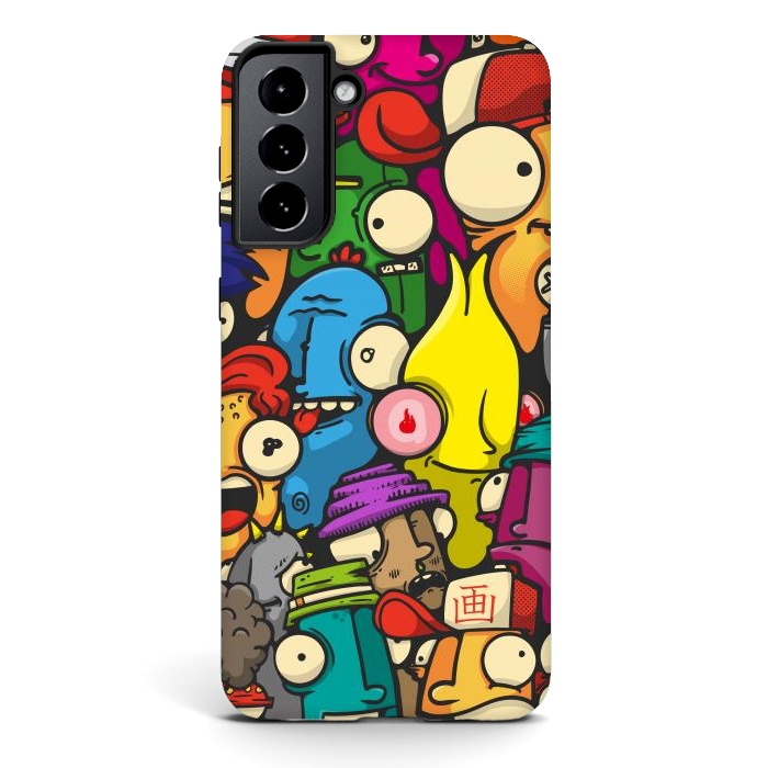 Galaxy S21 plus StrongFit color cartoon characters by Manuvila