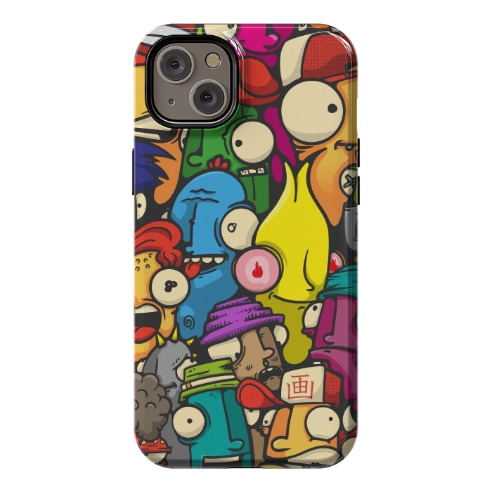 iPhone 14 Plus StrongFit color cartoon characters by Manuvila