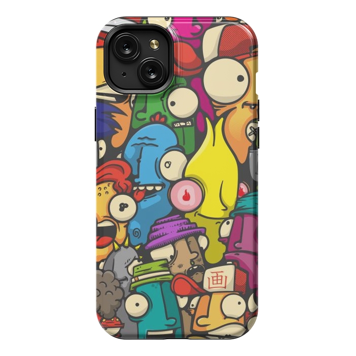 iPhone 15 Plus StrongFit color cartoon characters by Manuvila