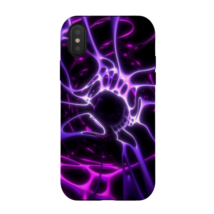 iPhone Xs / X StrongFit Purple web by JohnnyVillas