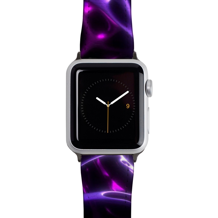 Watch 42mm / 44mm Strap PU leather Purple web by JohnnyVillas