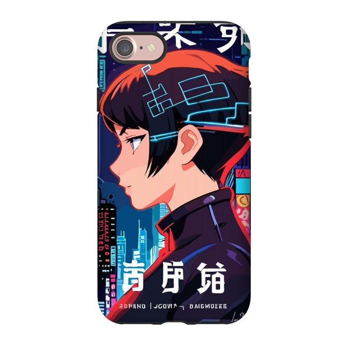 iPhone 7 StrongFit Cyberpunk Japanese City by LM2Kone