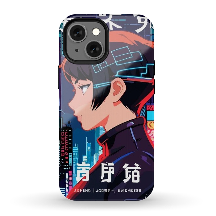 iPhone 12 mini StrongFit Cyberpunk Japanese City by LM2Kone