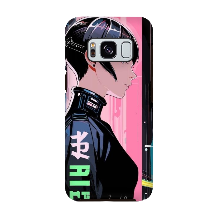 Galaxy S8 StrongFit Cyberpunk Pop Girl by LM2Kone