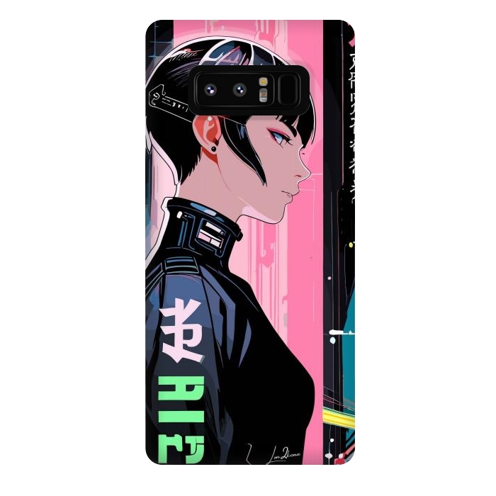 Galaxy Note 8 StrongFit Cyberpunk Pop Girl by LM2Kone