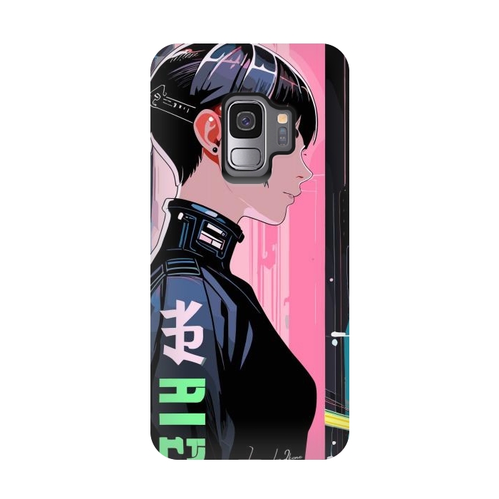 Galaxy S9 StrongFit Cyberpunk Pop Girl by LM2Kone