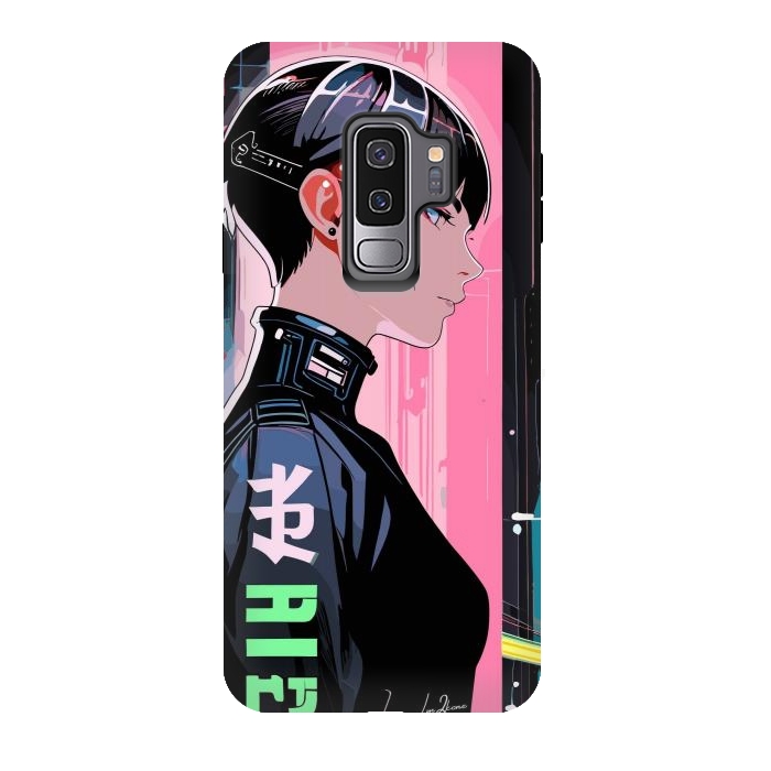 Galaxy S9 plus StrongFit Cyberpunk Pop Girl by LM2Kone