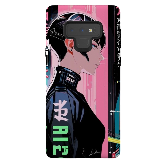 Galaxy Note 9 StrongFit Cyberpunk Pop Girl by LM2Kone