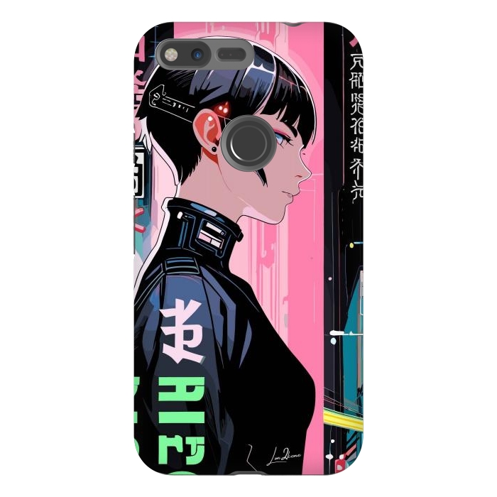 Pixel XL StrongFit Cyberpunk Pop Girl by LM2Kone