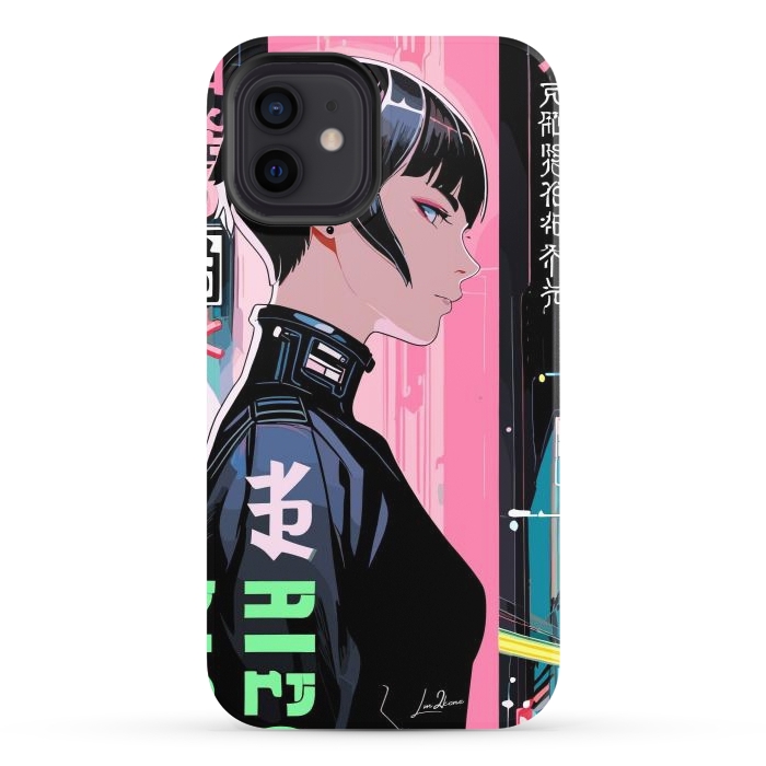 iPhone 12 StrongFit Cyberpunk Pop Girl by LM2Kone