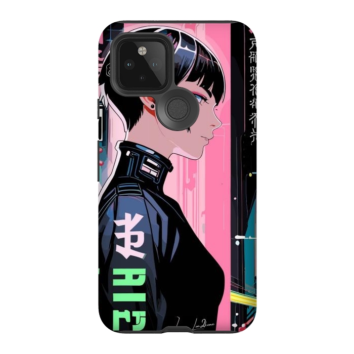 Pixel 5 StrongFit Cyberpunk Pop Girl by LM2Kone