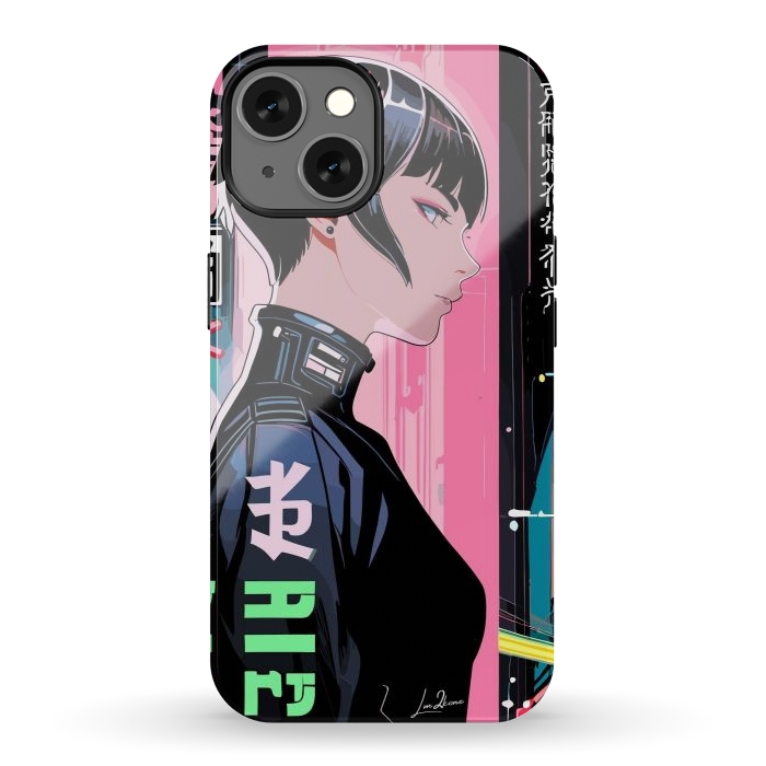 iPhone 13 StrongFit Cyberpunk Pop Girl by LM2Kone