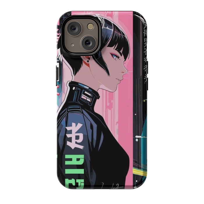 iPhone 14 StrongFit Cyberpunk Pop Girl by LM2Kone