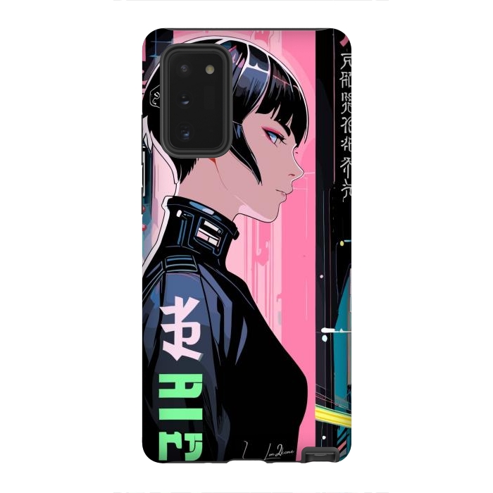 Galaxy Note 20 StrongFit Cyberpunk Pop Girl by LM2Kone