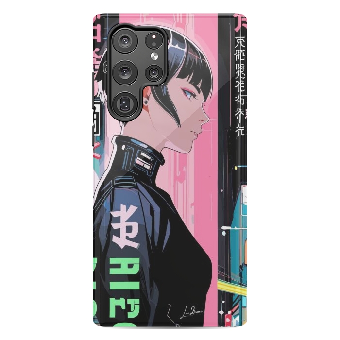 Galaxy S22 Ultra StrongFit Cyberpunk Pop Girl by LM2Kone