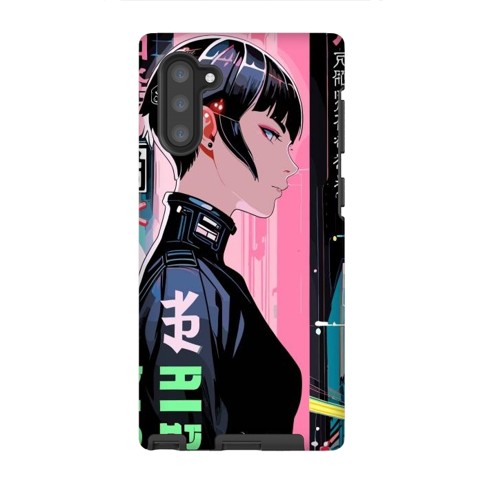 Galaxy Note 10 StrongFit Cyberpunk Pop Girl by LM2Kone