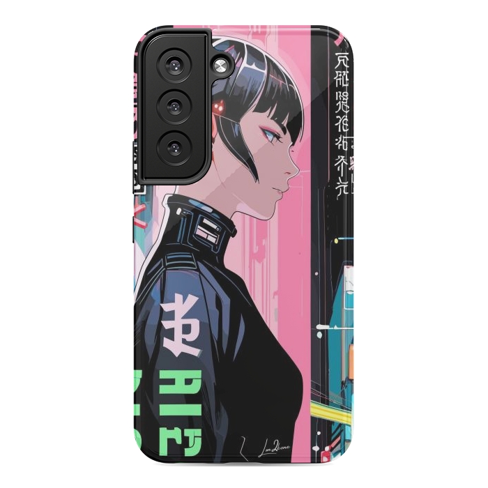 Galaxy S22 StrongFit Cyberpunk Pop Girl by LM2Kone