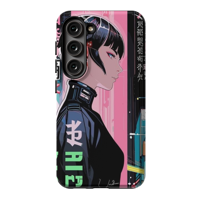 Galaxy S23 StrongFit Cyberpunk Pop Girl by LM2Kone