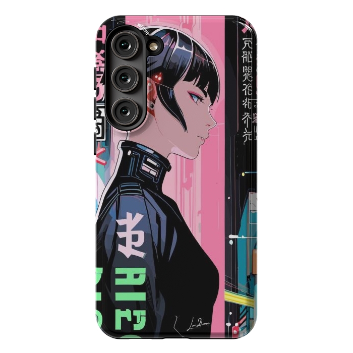 Galaxy S23 Plus StrongFit Cyberpunk Pop Girl by LM2Kone