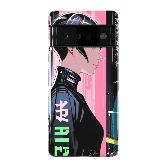 Pixel 6 Pro StrongFit Cyberpunk Pop Girl by LM2Kone