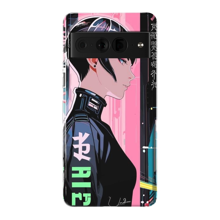 Pixel 7 Pro StrongFit Cyberpunk Pop Girl by LM2Kone