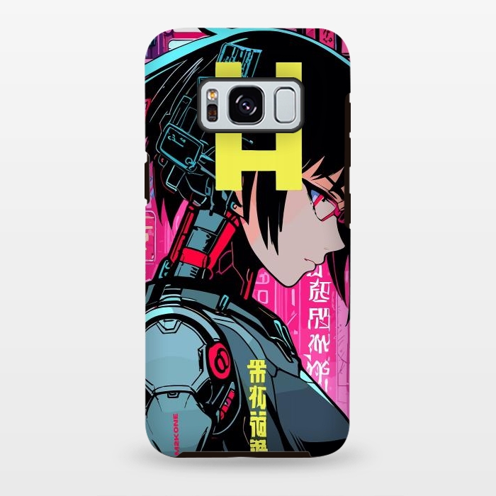 Galaxy S8 plus StrongFit Cyberpunk Cyborg Girl by LM2Kone