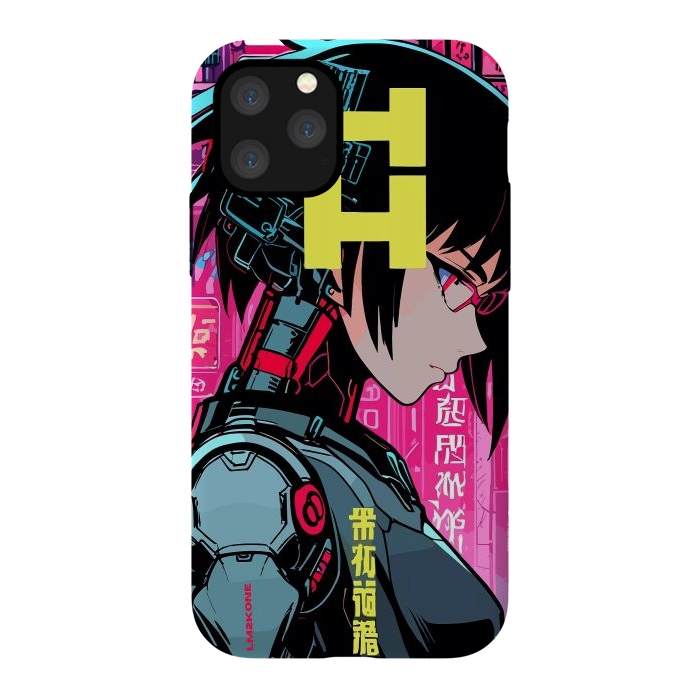 iPhone 11 Pro StrongFit Cyberpunk Cyborg Girl by LM2Kone