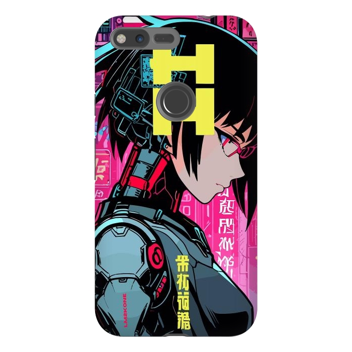 Pixel XL StrongFit Cyberpunk Cyborg Girl by LM2Kone