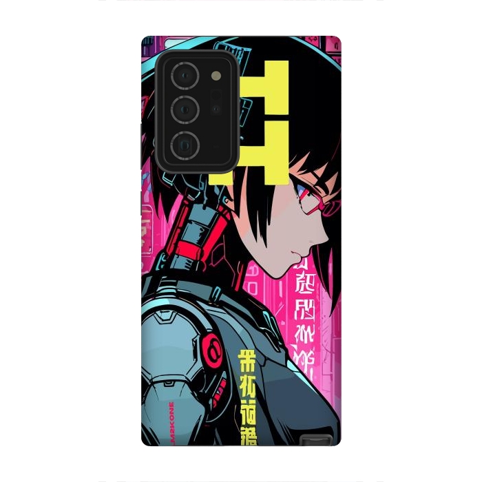 Galaxy Note 20 Ultra StrongFit Cyberpunk Cyborg Girl by LM2Kone