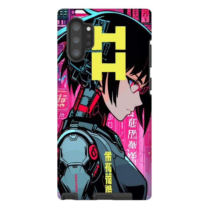 Galaxy Note 10 plus StrongFit Cyberpunk Cyborg Girl by LM2Kone