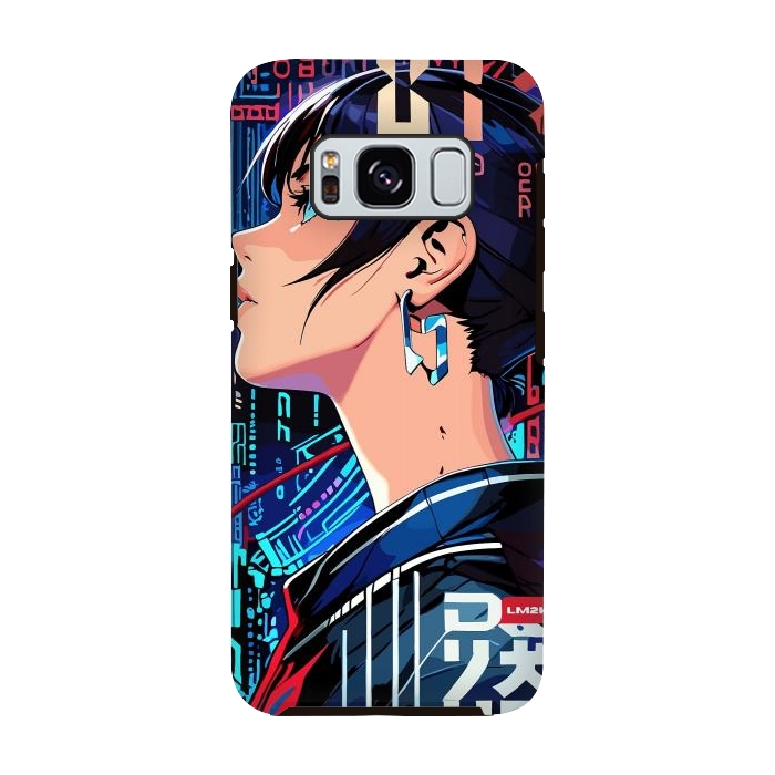 Galaxy S8 StrongFit Pop Art Cyberpunk Girl by LM2Kone