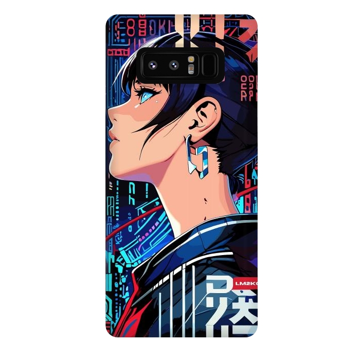 Galaxy Note 8 StrongFit Pop Art Cyberpunk Girl by LM2Kone