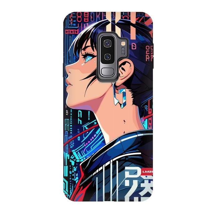 Galaxy S9 plus StrongFit Pop Art Cyberpunk Girl by LM2Kone