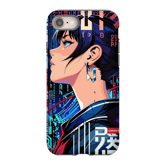 iPhone 8 StrongFit Pop Art Cyberpunk Girl by LM2Kone