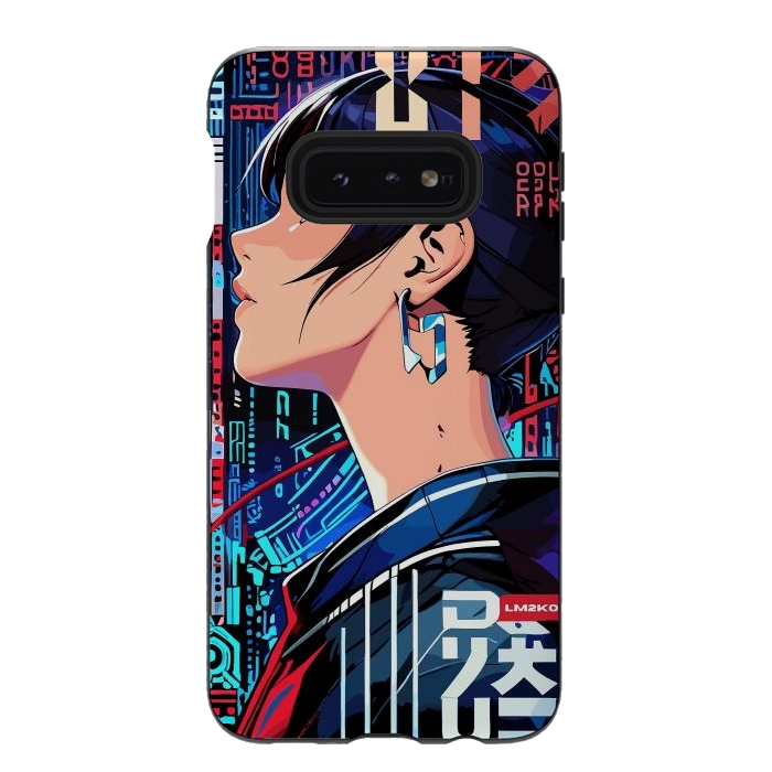 Galaxy S10e StrongFit Pop Art Cyberpunk Girl by LM2Kone