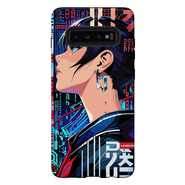 Galaxy S10 plus StrongFit Pop Art Cyberpunk Girl by LM2Kone