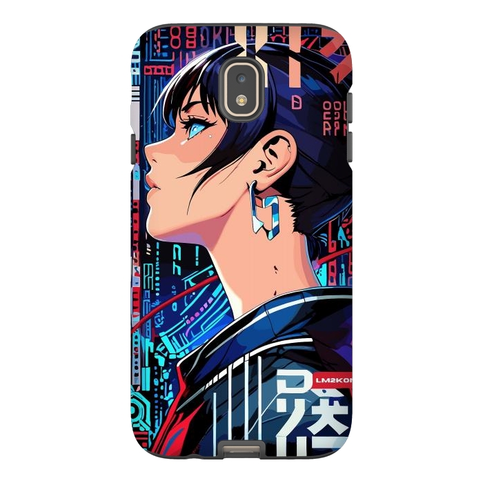 Galaxy J7 StrongFit Pop Art Cyberpunk Girl by LM2Kone