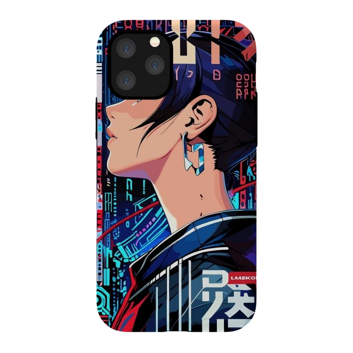 iPhone 11 Pro StrongFit Pop Art Cyberpunk Girl by LM2Kone