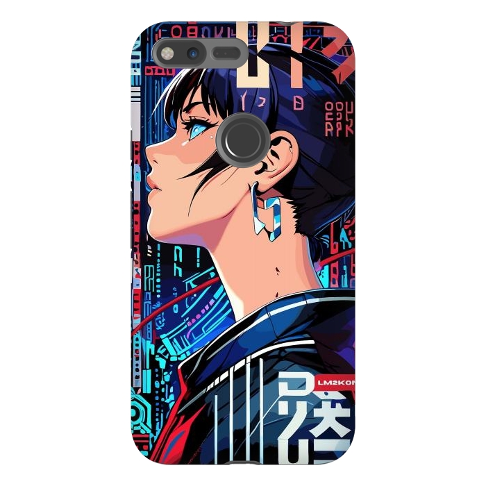 Pixel XL StrongFit Pop Art Cyberpunk Girl by LM2Kone