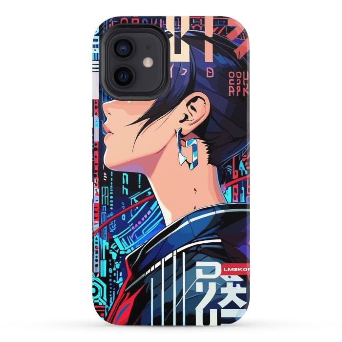 iPhone 12 StrongFit Pop Art Cyberpunk Girl by LM2Kone