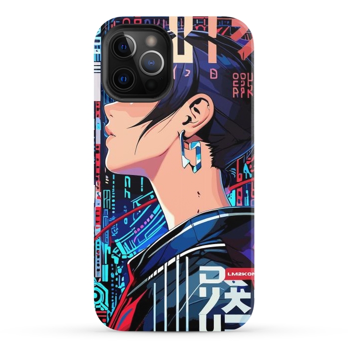 iPhone 12 Pro StrongFit Pop Art Cyberpunk Girl by LM2Kone