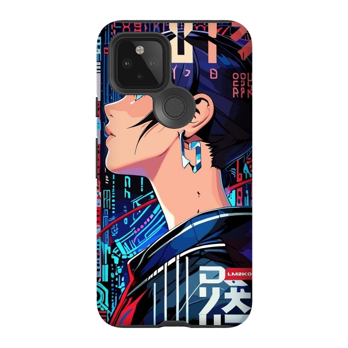 Pixel 5 StrongFit Pop Art Cyberpunk Girl by LM2Kone